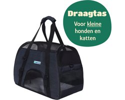 Mister Mill Reistas Kat - Hondentas - Draagtas Hond - Zwart - tot 8 kg - 32 x 16 x 25 cm