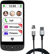 Swissvoice S510M Senioren Smartphone Simlockvrij - 4G+ - SOS knop achterop het toestel - Android 12 - Whatsapp
