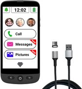 Swissvoice S510M Senioren Smartphone Simlockvrij - 4G+ - SOS knop achterop het toestel - Android 12 - Whatsapp