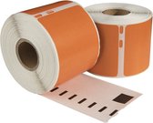 Dymo 99010 oranje compatible labels, 89 mm x 28 mm, 260 etiketten, permanent