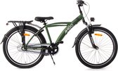 AMIGO Roady Vélo pour enfants - Vélo pour garçons de 24 pouces - 3 vitesses - avec suspension avant et frein à rétropédalage - Vert
