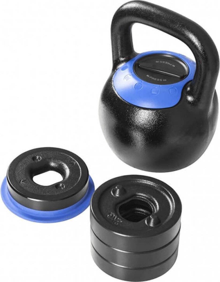 Gorilla Sports Kettlebell - Verstelbaar in gewicht - 16 tot 24 kg – foto 5