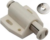 TLVX Push to Open magneetsnapper Wit / Magneetsluiting Druksnapper / Erg sterk / Zinaps Kastdeur magneet / Deurmagneet / Push Deurmagneten voor kastjes / Meubel magneet / Deursluiting / Deuropener / Kabinet Magnetisch / Greeploze deursluiting