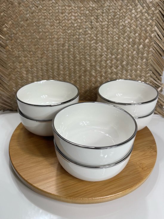 MALACASA, Série Mario, 18pcs Services à Café Porcelaine, 6 Tasses 6