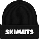 Skimuts - Zwarte Geborduurde Beanie met 3M Thinsulate - Heren Dames Uniseks Mutsen - Grappig Wintersport Cadeau - Après Ski Uitrusting