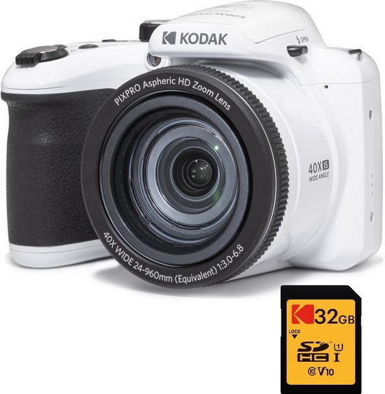 KODAK Pixpro Astro Zoom AZ405 - digitale brugcamera, 40x zoom, 24 mm groothoeklens, 20 megapixels, 3 inch LCD-scherm, 1080p Full HD-video, OIS, AA-batterij - zwart
