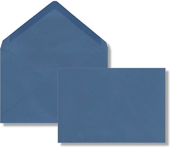 50x Gekleurde envelop - 46-25 VAALBLAUW - 90 grams - 120 x 176mm