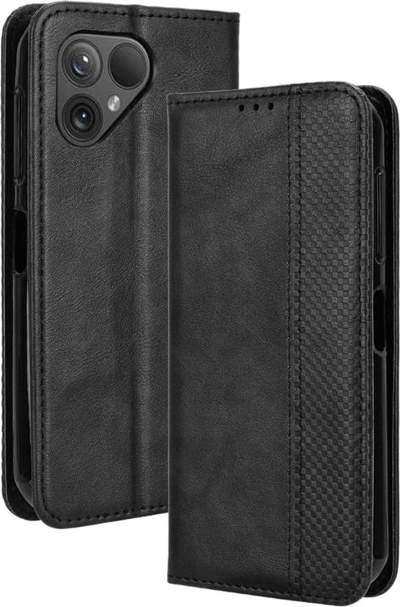 Geschikt voor Fairphone 5 - Book Case - Magnetische Flip hoesje - Zwart