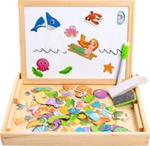 MontiPlay® Magnetisch Speelgoed Dolfijnen - Magneet Boek - Krijtbord Kinderen - Magnetibook - Magneet Speelgoed - Tekenbord - Montessori - Sensorisch - Busy Board - Activiteitenbord