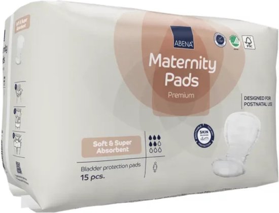 Abena Kraamverband Premium- 15 stuks - Sterk Absorberend - Maximaal comfort - Optimale bescherming - Droog gevoel - Dermatologisch Getest