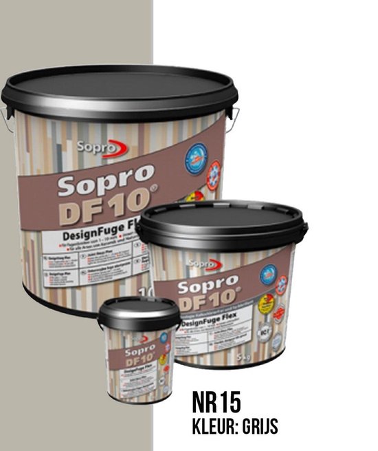 Voegmortel Sopro DF 10 Flexibel grijs nr. 15 1kg - Sopro