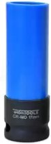 Krachtdop 17 mm Blauw-1/2'' Aansluiting-17mm-Chrome Molybdenum krachtdop voorzien van een nylon huls om uw aluminium velgen te beschermen-