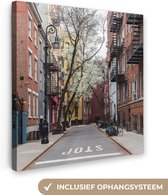 Canvas Schilderij New York - Amerika - NYC - 90x90 cm - Wanddecoratie