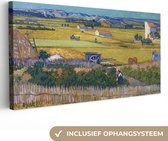 Canvas Schilderij De oogst - Vincent van Gogh - 80x40 cm - Wanddecoratie