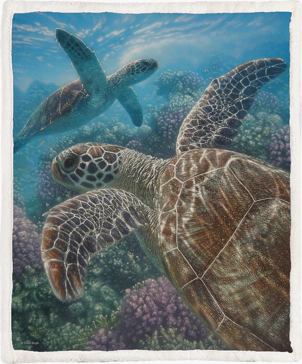 The Coloured House Schildpad Fleece Deken 150*200cm Turtle Bay Multicolor