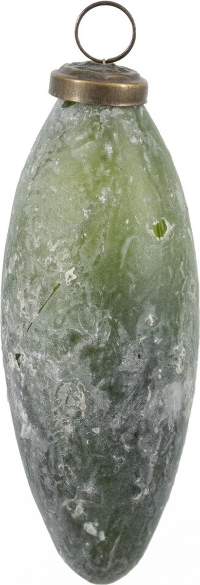 Kerstbal XL glas matt green