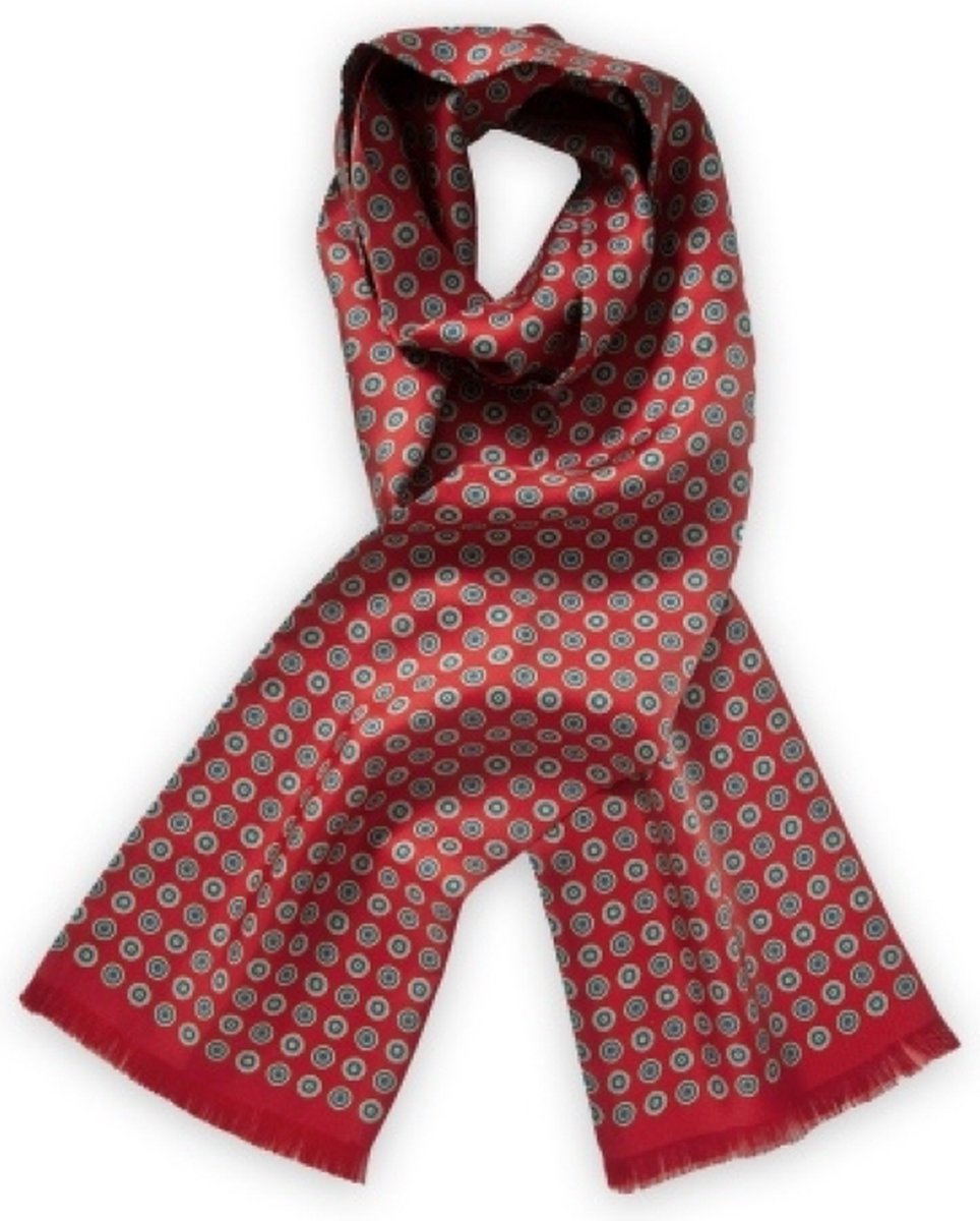 Heren sjaal zijde rood