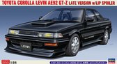 1:24 Hasegawa 20655 Toyota Corolla Levin AE92 GT-Z Late Version w/Lip Spoiler Plastic Modelbouwpakket