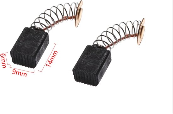 Koolborstels Set van twee voor een elektromotor 6x9x14mm