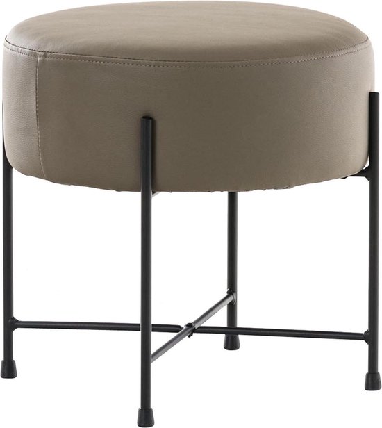 CLP Barci Hocker - Poef - Kunstleer -, Kleur:wit CLP Barci Hocker - Poef - Kunstleer -, Kleur:wit