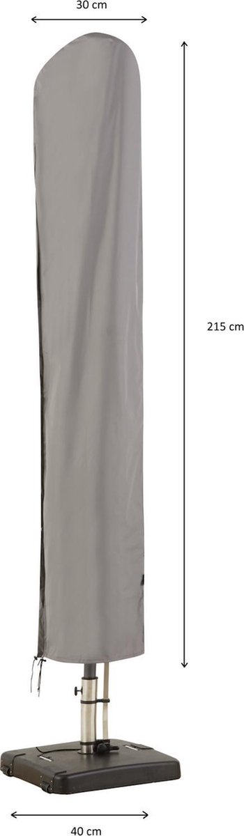 Luxe parasolhoes 215 x 30 / 40 cm Grijs