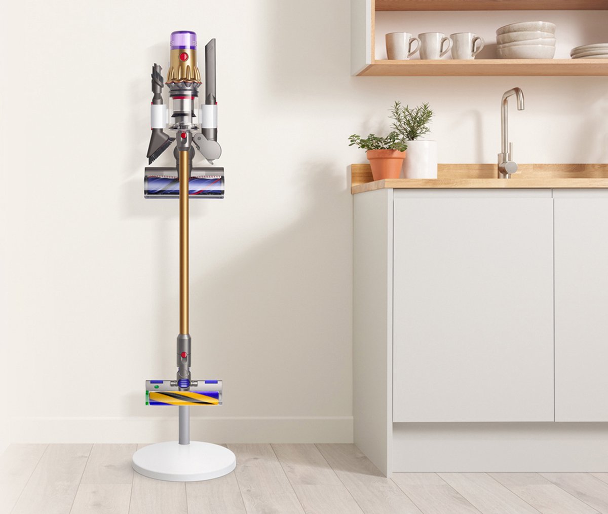 Dyson floor dok multi ホワイト 収納スタンド ロングタイプ Dyson
