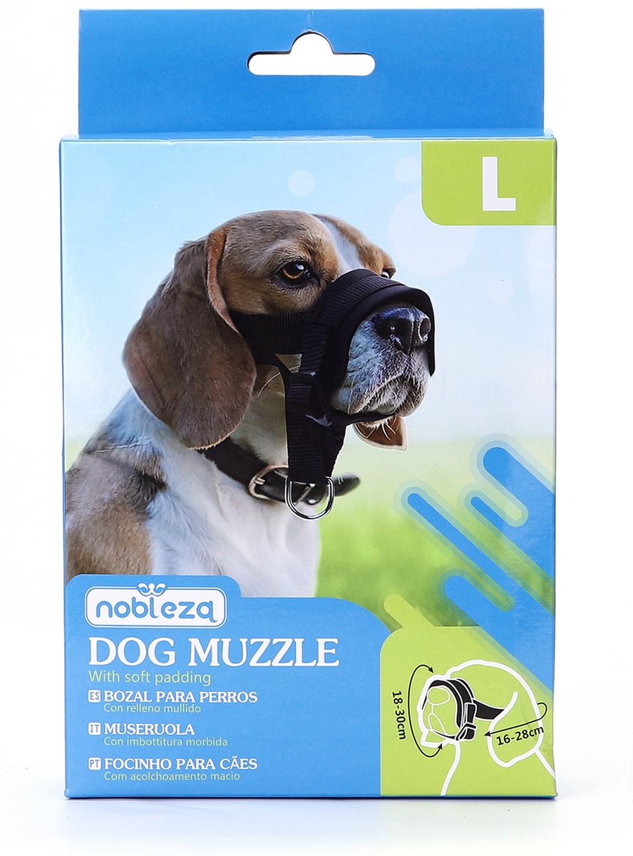 Nobleza Gentle Leader Anti-Trek Halster - Verstelbaar - Zwart - L