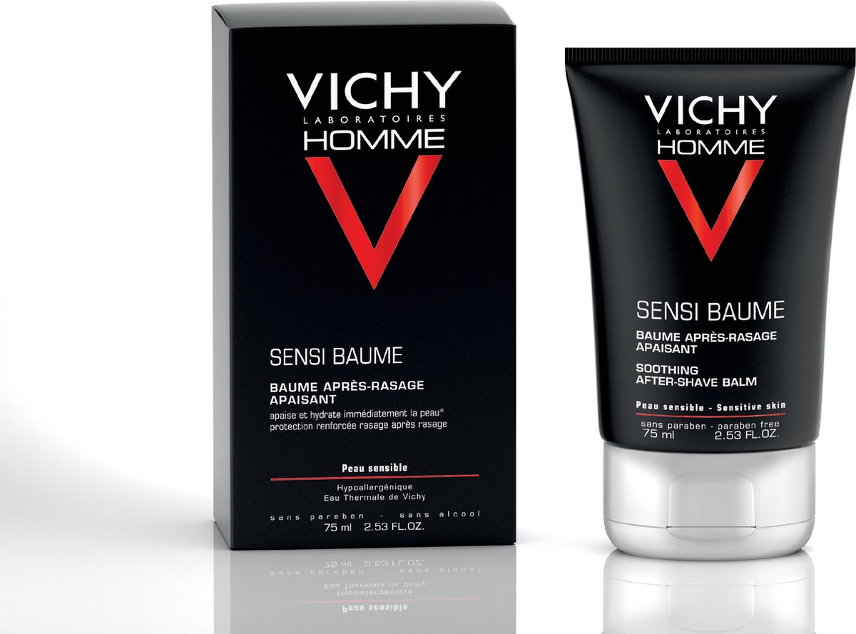 Vichy Homme Sensi Baume Aftershave voor een Gevoelige Huid 75ml - VICHY