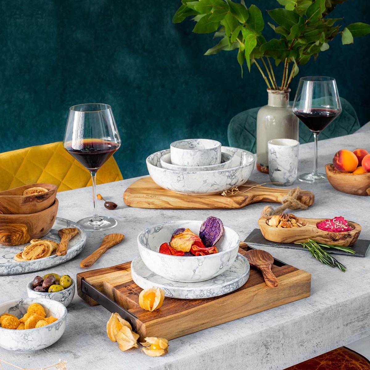 Bowls and Dishes Pure Rose Wood Duurzame Borrelplank Tapasplank