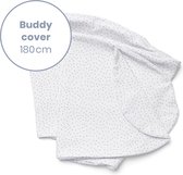 Doomoo Buddy Cover - Hoes voor Voedingskussen Buddy - Biologisch Katoen - 180 cm - Silver Dots