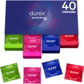 Durex Surprise Me - 40 condooms - Stimulerende Voordeelverpakking Voor Meer Plezier