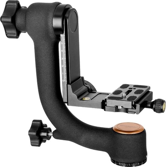 Foto: Gimbal hoofd voor telephoto lenzen professionele fotografie stabilizer 360 graden panoramische opnames nauwkeurige bewegingscontrole duurzaam en geschikt voor alle ervaringsniveaus