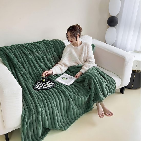 Euromat Knuffeldeken/Deken Sprei, Flanel/Microvezel, 150 x 200 cm (Bruin