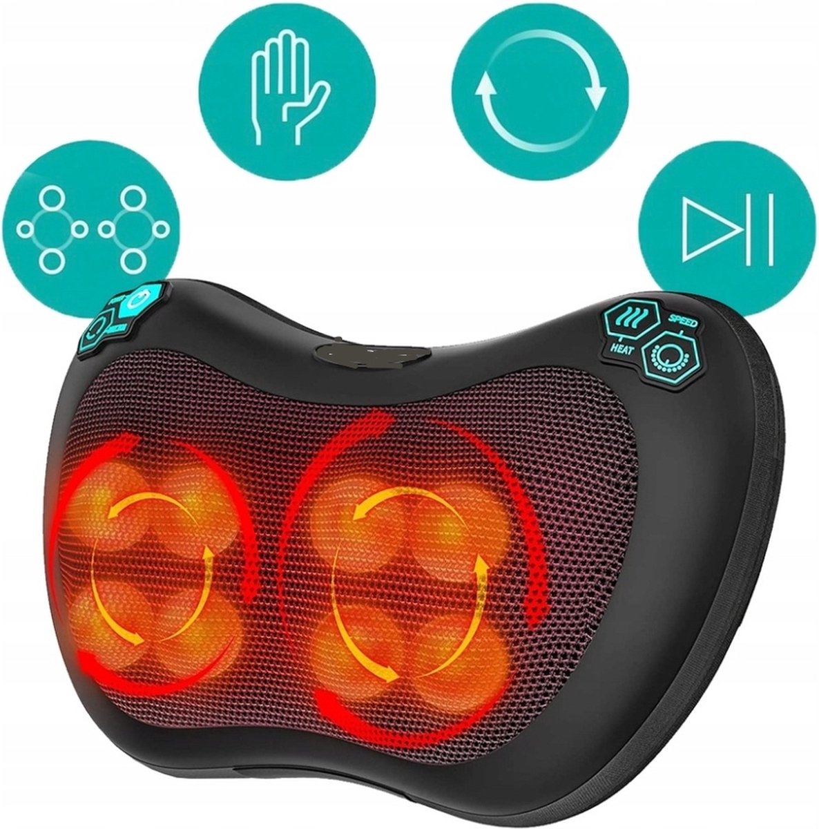 Ilso massagekussen nek en rug - Shiatsu - nekmassage - massage apparaat ...