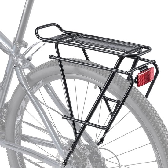 West Biking Fietsbagagedrager, mountainbike, tot 100 kg belasting, verstelbaar, snelsluiting, met reflector, fietsaccessoire
