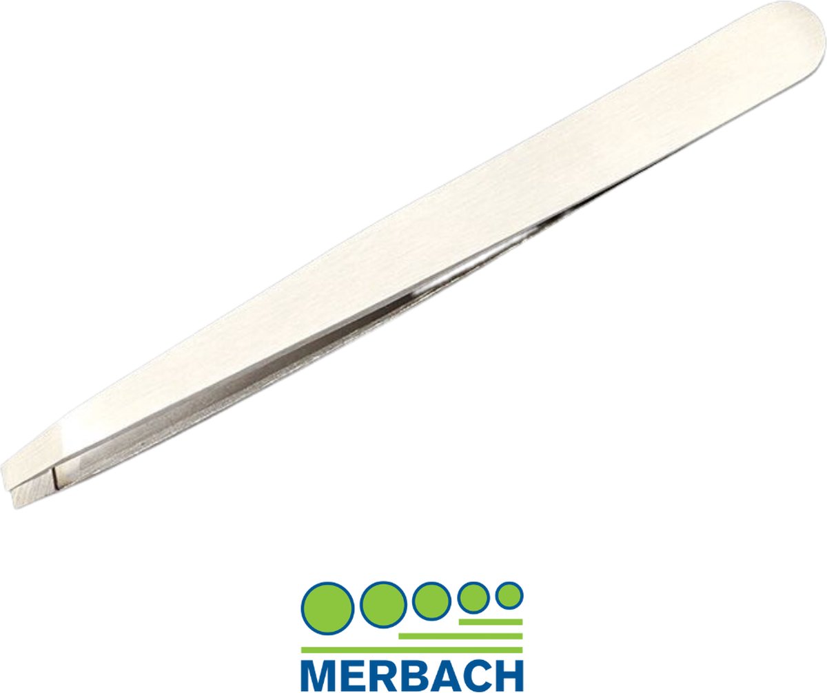 Goedkoopste Merbach epileerpincet, schuin model, edelstaal, 10 CM