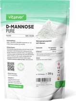 D-Mannose poeder - 250 gram - (4,1 maanden voorraad) - van plantaardige fermentatie - laboratorium getest - zuiver & natuurlijk - zonder toevoegingen - veganistisch | Vit4ever