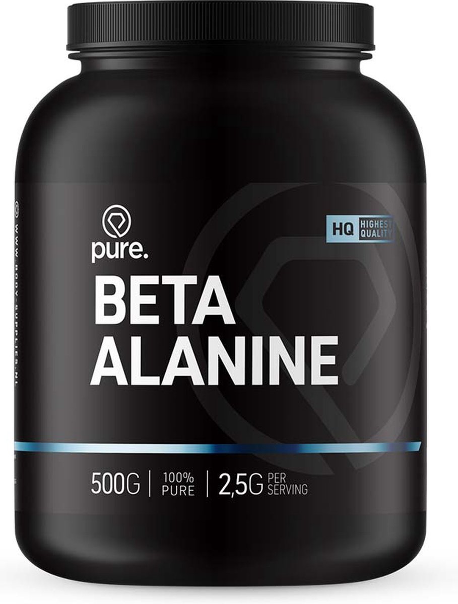 Goedkoopste Pure. Beta Alanine - 500 gr - 200 servings - poeder - eiwitsynthese - spierherstel - spiergroei