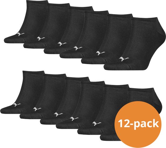 Puma - Unisex Sneakersokken - 12 Pack - Maat 43-46