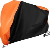 Velox Scooterhoes - Afdekhoes - 100% Waterdicht - Met Slotgaten - Incl. Opbergzak - Oranje - 265x105x125 cm - XXL