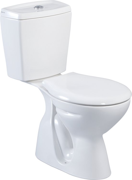 EGE VITRIFIYE KAPYA Keramisch Toiletreservoir + binnenset + toiletbril + installatieset + met taharet
