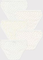 Petit Bateau Set de 5 slips fille en coton avec coeurs Caleçons Filles - Multicolore - Taille 104