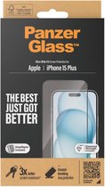 PanzerGlass Ultra Wide Fit, Apple, Apple - iPhone 15 Plus, Application à sec, Résistant aux chocs, Transparent, 1 pièce(s)