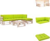 vidaXL Loungeset Pallet - 110 x 65 x 55 cm - Houten tuinmeubelset - Tuinset