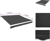 vidaXL Zonneschermdoek - Antraciet - 580 x 295 cm - Polyester - UV-bestendig - Geschikt voor 6 x 3 m luifelframes - Vensterzonwering