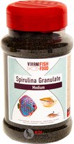 Vivani Spirulina visvoer granulaat medium (1,2 - 1,5mm) 0,5 liter