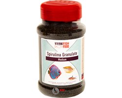 Vivani Spirulina visvoer granulaat medium (1,2 - 1,5mm) 0,5 liter