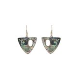Behave Oorbellen - oorhangers - abstract design - abalone schelp - 5.5 cm