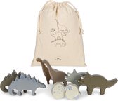 Konges Sløjd Dino Blocs de jeu en bois 8 pièces - Convient à partir de 2 ans - Dino
