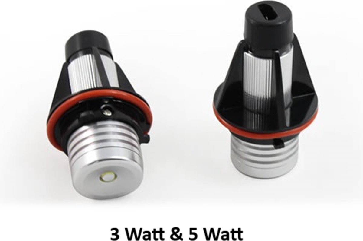 LED Bulb set (2 bulbs) 3 Watt voor originele BMW angel eyes (auto moet origineel xenon hebben) geschikt voor E87-E39-E60-E61-E63-E64-E66-E83-E53
